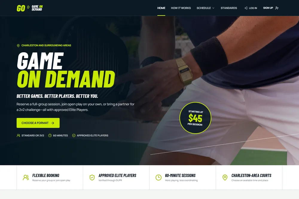 Game On Demand website preview